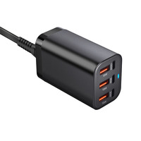 Pengisi Daya YMS-618 200W Adaptor Pengisi Daya Daya Tinggi 3 USB 3 Port Tipe-C Pengisi Daya Cepat PD untuk Ponsel Laptop
