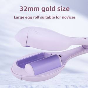 2025 vente chaude mignon conception oeuf rouleau cheveux <span class=keywords><strong>fer</strong></span> à friser ion négatif PTC chauffage électrique LCD lisseur de cheveux - Product Image 4