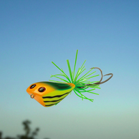 HASIDA Kit de leurres de pêche grenouille artificiels en ABS 45mm 10g à haute fréquence de frappe, yeux 3D, pour eau douce/eau salée, ruisseau et rivière
