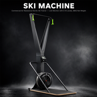 Reyk Reyk09 Machine de ski aérien électrique, équipement de gym à domicile, écran LCD, moniteur de fréquence cardiaque sans fil, aluminium, unisexe, non pliable