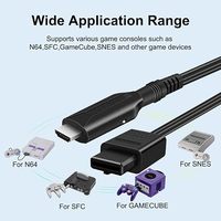 Convertidor de N64 a HDTV, compatible con salida de audio y video, cable de enlace HDTV para modos N64, conectar y usar, compatible con pantalla HD 1080P/720P