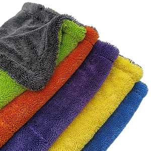 Serviettes de séchage pour voiture en microfibre tricotée sans bords 1200 g/m² à boucles torsadées - Séchage rapide, absorbantes, douces, pour le detailing automobile et l'entretien des voitures - Product Image 1