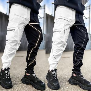 Pantalones Hipster Hip Hop para <span class=keywords><strong>hombre</strong></span>, pantalones bombachos reflectantes con múltiples bolsillos, <span class=keywords><strong>ropa</strong></span> de calle <span class=keywords><strong>urbana</strong></span>, pantalones vaqueros informales, pantalones Cargo - Product Image 3
