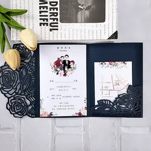 Cartões personalizados do convite do casamento Vários festivais cartão do dia das mães cartões do menu do partido privado