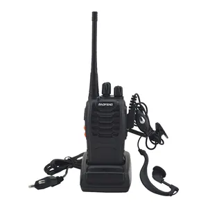 Dropshipping BF-888S baofeng walkie talkie 888s UHF 400-470MHz 16 canali radio bidirezionale portatile con auricolare bf888s ricetrasmettitore