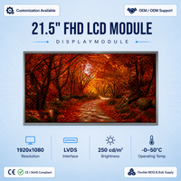 Modul LCD TFT FHD 21,5 Inci BOE HR215WU1-120 1920x1080 LVDS 250cd/m2 ADS Warna Lebar 14ms Respon 0~50C Layar Industri