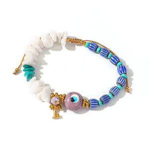 여성을 위한 새롭게 디자인된 보헤미안 스타일의 여러 가지 빛깔의 페르시 팔찌는 스테인리스 스틸과 유리로 제작되었습니다. - Product Image 2