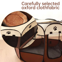 Parc de jeu pliable pour chats, enclos d'exercice portable, tente de jeu intérieure, luxe moderne toutes saisons, emballage en boîte avec plateau en plastique