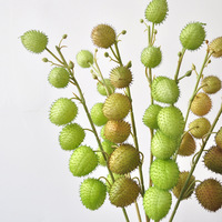 Nieuwe Aanwinsten Kunstmatige Real Touch Evergreen Halloween Thanksgiving Kerst Groene Club Fruit Bloem Ballon Plant Tak Zacht
