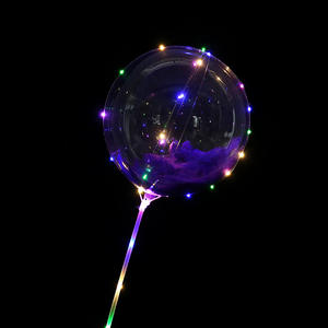Palloncini luminosi a <span class=keywords><strong>led</strong></span> con bastoncini trasparenti rotondi a bolle lampeggianti bobo ballons decorazione per feste con luci a <span class=keywords><strong>led</strong></span> - Product Image 4