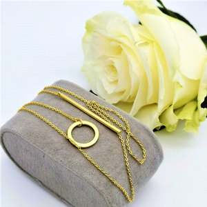 Collier pendentif tendance en acier inoxydable 316L plaqué or 14K 18K PVD, bijoux fins pour femmes - Product Image 2