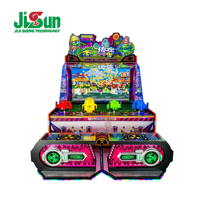 High Quality Metal Water Shooting Machine 4-player Fun Water Shooting Game Simulator Motion Sensing Apocalyptic Legend 3