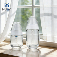 Botol Lotion Kaca Bulat Mewah 30ml 50ml 100ml dengan Pompa, Kustomisasi Grosir, Sampel Gratis