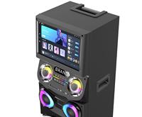 Sistema de Karaoke Inteligente con Pantalla Táctil de 15.4 Pulgadas, Luces LED de Colores, Máquina de Karaoke Portátil