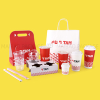 Emballage alimentaire à emporter pour la restauration rapide, boîte à hamburger, conteneur à emporter personnalisé avec logo de restaurant, boîtes à poulet frit en papier