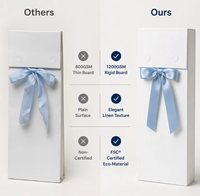 Boîte cadeau de luxe personnalisée pour mariage/anniversaire, boîte en carton avec couvercle et fond, avec fenêtre