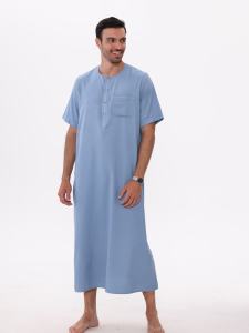 AL HARAMAIN New Muslim Middle Eastern Fashion <b>Prayer</b> Robe for Men, Elegant Arabic Long <b>Abaya</b> suit all party - Product Image 1