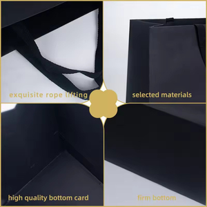 Borse di Carta Premium Personalizzate con Logo Stampato, Grandi Borse Regalo di Lusso Nere, Sacchetti Resistenti per Imballaggio Abbigliamento - Product Image 3