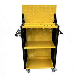 맞춤형 공구 카트 작업장 트롤리, 롤러가 있는 차고 수납 정리함, 분체 도장 판금 제작 - Product Image 2