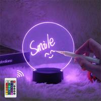 16 Renkli DIY El Yazısı Mesaj Tableti 3D İşaretleyici LED Gece Lambası Kısılabilir Minimalist Mini USB Güç Kaynağı Yatak Odası Sanatı