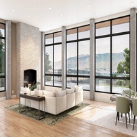 Fenêtre coulissante horizontale multi-tracks en aluminium AOSTTER sur mesure, à rupture de pont thermique, avec verre dépoli pour salle de bain