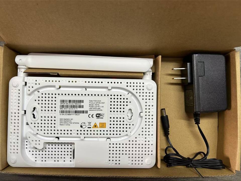 F670L ONT ONU Optical Modem Dual Band 4GE GPON FTTH Router with 2.4G 5G ...