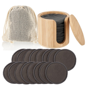Tampons démaquillants réutilisables avec logo personnalisé, écologiques, avec sac et support en bambou pour tous les types de peau, lingettes démaquillantes - Product Image 6
