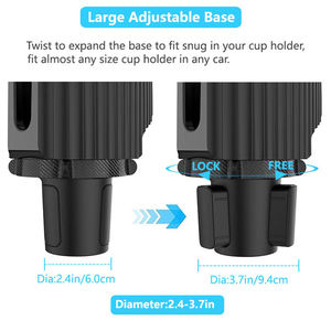 حامل أكواب للسيارة 3 في 1 قابل للتعديل مع حامل هاتف، إكسسوارات سيارات من المصنع مباشرة - Product Image 5