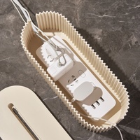 Boîte de rangement empilable MONR pour gestion des câbles avec couvercle, organiseur de fils pour bureau à domicile, dissimulateur de câbles peu encombrant