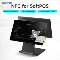 Terminal POS de Escritorio de 15.6 Pulgadas SUNTEK SC1 Android 14 OEM/ODM NFC Bajo Pantalla IP65 Resistente al Agua 128GB de Almacenamiento Protocolos Inalámbricos