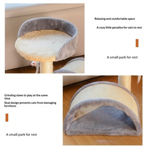 Árbol para Gatos con Poste Rascador Integrado, Nido para Gatos, Área Pequeña, Tabla Rascadora de Sisal Resistente al Desgaste - Product Image 3