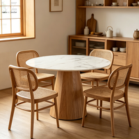 Table de salle à manger ronde en bois pour 4 personnes, style moderne et luxueux italien, Mesas De Comedo R4 Sill, mobilier complet pour salle à manger