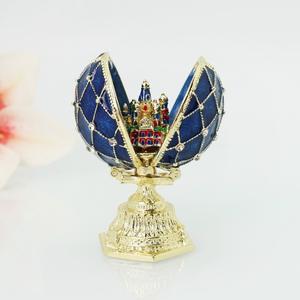 Medalla de Esmalte Estilo Huevo Ruso, Forma de Macaron 3D, Tema de Hadas, Soporte para Anillos con Flores, Recuerdo Chapado en Oro - Product Image 3