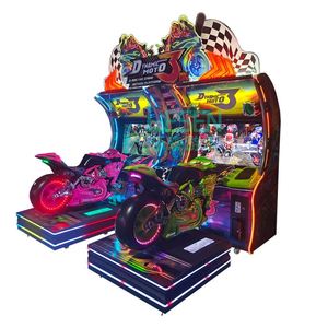 Machine d'arcade de course de motos dynamique et connectable pour 2 joueurs, simulateur à monnayeur pour centres de jeux compétitifs multijoueurs - Product Image 2
