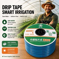 Ruban goutte-à-goutte noir anti-UV GF avec débit stable pour l'irrigation goutte-à-goutte agricole et le service de dosage d'engrais