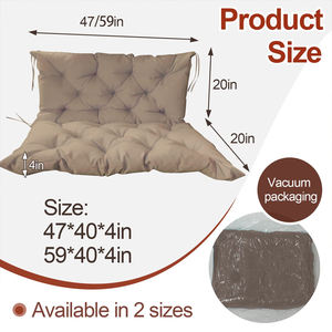 SUREWALHOME coussins de balançoire avec <span class=keywords><strong>dossier</strong></span> coussins de banc imperméables coussins de balançoire d'extérieur <span class=keywords><strong>pour</strong></span> meubles de jardin de patio extérieur - Product Image 4