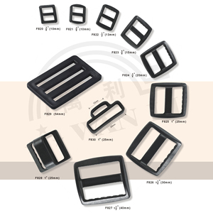Plastic <b>Accessories</b> Ridged Tri-Bar Buckle - Product Image 5