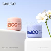 Pot rond en plastique PETG à double compartiment avec couvercle à vis pour emballage cosmétique, crème pour le visage et les yeux, OEM