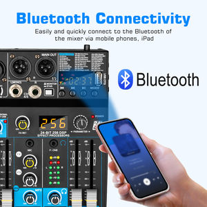 Mezclador de Audio Profesional Biner FD6 Interfaz USB Portátil de 6 Canales Consola de Mezclas para DJ y Grabación - Product Image 2