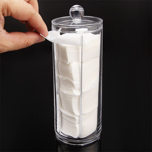 Wanmei Transparent Plastic Cotton Pad Storage <b>Box</b> U-Shaped Opening Cosmetic Organizer Makeup <b>Remover</b> Pads Container - Product Image 4