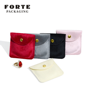 FORTE Custom Microfiber Flannelette Ring <b>Box</b> <b>Earrings</b> Bracelet Necklace Jewelry <b>Gift</b> Bag Velvet Material - Product Image 6