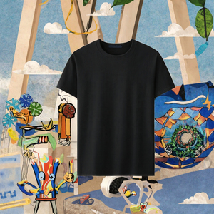 T-shirt pour enfants 100% coton, couleur unie, col rond, manches courtes, jersey tricoté, vêtement décontracté - Product Image 2