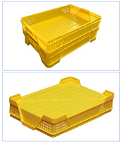 Panier à fruits en plastique recyclable, maille de verger, épaissi, empilable, caisse à pieds hauts, caisse à pêches, trous, boîte de retournement