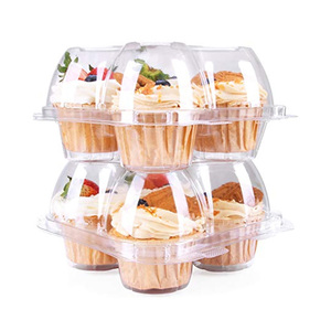 Lot De 50 Boîtes à Cupcakes Individuelles Jetables En Plastique Transparent Avec Couvercle En Forme De Dôme - Sans BPA