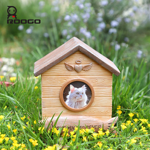 Urna para Mascotas con Forma de Casa de <span class=keywords><strong>Madera</strong></span>, Urna de Resina para Cenizas de Perros y Gatos, Marcador Conmemorativo Personalizado para Jardín o Tumba, Regalo de Condolencias - Product Image 4