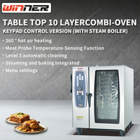 Four combiné électrique commercial 10 plateaux en acier inoxydable avec nettoyage automatique et chauffage par convection 18,6 kW