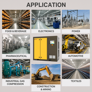 High Precision Durable 4i Interlock Control <b>Oil</b> Injected Stationary Screw <b>Air</b> <b>Compressor</b> OE-18A for Mining - Product Image 2