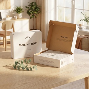 Custom Rigid Corrugated Mailing <b>Box</b> for Clothing & Cosmetics Recyclable Paper Cardboard <b>Box</b> UV Logo Gifting Packaging Wholesale - Product Image 3