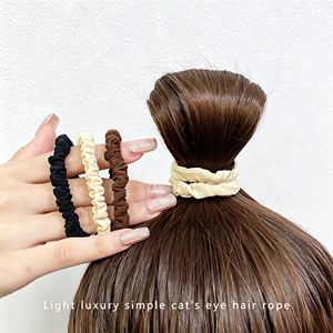 En gros, Élastiques à <span class=keywords><strong>cheveux</strong></span> minimalistes côtelés, Petits chouchous froncés, Élastiques à perles <span class=keywords><strong>pour</strong></span> queue de cheval, Bandes sans pli <span class=keywords><strong>pour</strong></span> <span class=keywords><strong>cheveux</strong></span> <span class=keywords><strong>fins</strong></span> et épais - Product Image 5