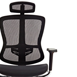 Chaise de bureau pivotante de haute qualité de couleur noire pour chef de direction, mobilier de bureau, dossier haut, chaise de bureau exécutive moderne en maille, ergonomique - Product Image 6